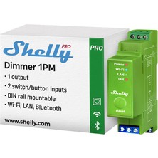 Shelly Pro Dimmer 1PM DIN Ray 1 Kanal Enerji Ölçümlü Akıllı Dimmer