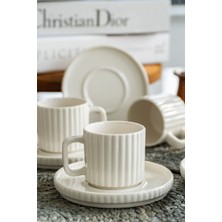 PLT Design 12 Parça 6 Kişilik Porselen Satürn Kahve Fincan Takımı - Kahve Fincanı Takımı