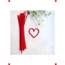 Calperia Kırmızı Tel Şönil Seti - 20 Adet, 30 cm