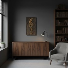 Eski Yeni Antik El Işçiliği Bakır Atatürk Siluet Tablosu