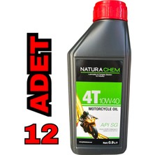Naturachem 4t 10W-40 Motosiklet Yağı 0.9 Litre (12 Adet)