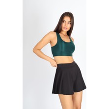 Softandbasic Yeşil Hafif Destekli Kaplı Sporcu Bralet