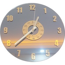 Formiqra Yeni Trend Gold Pleksi Gerçek Ayna Duvar Saati Çap 40CM Gold Çerçevesiz