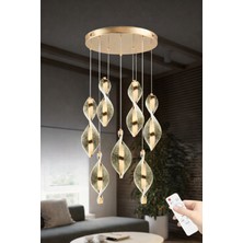 Akgül Mars 7'li Gold Kumandalı Avize