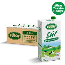 Sütaş Doğal %2,5 Yağlı Süt 1 lt x 12 Adet Aile İçin Uygun Besin Değeri