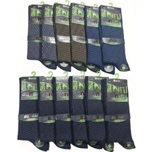 Dündar; Bambu Erkek Soket Çorap; Soft Yıkama/kokulu/dikişsiz; Mevsimlik; Asorti 12'li Kutu; 40-44