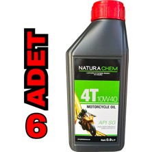 Naturachem 4t 10W-40 Motosiklet Yağı 0.9 Litre (6 Adet)