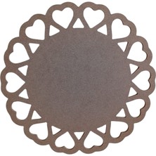 s.tkoleksiyonhobiantika Mdf Kalpli Kenar Detaylı Yuvarlak Supla, Tabak Altlığı - Sofra Aksesuarı