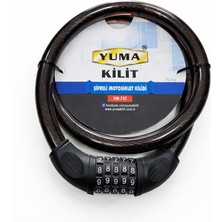 Yuma Motosiklet Kilidi Çelik Halatlı Şifreli 120CM