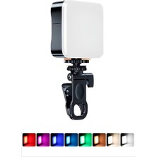 Zyga LED Rgb Selfie Işığı 8 Renk | 3200K–6500K Ayarlı | Telefon & Kamera Uyumlu Universal
