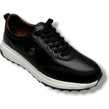 Lion Brothers 2008-26 Hakiki Deri Anatomik Jel Taban Bağcıklı Erkek Ayakkabı Siyah Beyaz