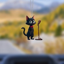 Prtp-Prototip Elektronik & Hobi Araba Ayna Süsü, Araba Süsü, Çanta Aksesuarı - Şarkıcı Kedi - Pleksi Malzeme, Uv Baskılı - 022