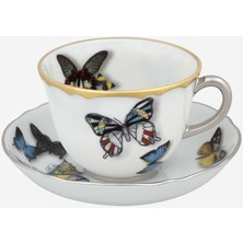 Vista Alegre Butterfly Parade Beyaz Porselen Kahve Fincanı 100 ml