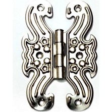 MiraLive Dekoratif Sac Kelebek Menteşe - Büyük, Nikel, 100 Adet