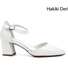 Gönderi(r) Kadın  GYZA134M0506 Bilekten Bağlı Orta Topuklu Hakiki Deri Ayakkabı