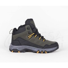 Ayakcity Erkek Yarım Boğaz Su Geçirmez Outdoor Bağcıklı Fermuarlı  Bot  - Haki - 42