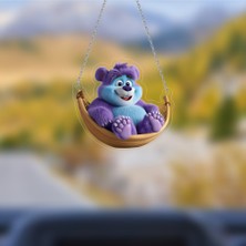 Prtp-Prototip Elektronik & Hobi Araba Ayna Süsü, Araba Süsü, Çanta Aksesuarı - Sallanan Ayı - Pleksi Malzeme, Uv Baskılı - 018