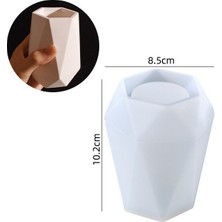 Hobiflex Silikon Kalıp Taş Tozu Ithal Orta Boy Dekoratif Vazo Mumluk Kalıbı Epoksi Reçine HB210-0152