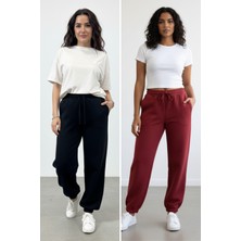 Softandbasic Kadın Mevsimlik Geniş Kalıp Paça Lastikli Salaş Yüksek Bel Eşofman Altı