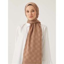 Azbey Dama Desen Ipeksi Jakar Şal