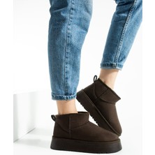 Alance Mini Süet Içi Kürklü Kalın Taban Kadın Bot