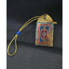 Sarıyer Silver Kuranı Kerim Araç Süsü Bordo ve Mavi Renkli Sallantılı Koruyucu Dua Islam Dini