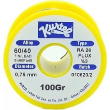 Kurtel SN60/PB40 Lehim Teli (100 Gr. Makara) 0,75 mm