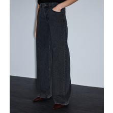 İpekyol Hotfix baskılı wide leg jean pantolon IS1260018015001