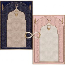 Forever Aldora Sonsuzluk Desenli Çift Seccade – Evli Çiftler & Sevgililer Için Dijital Baskı Özel Set