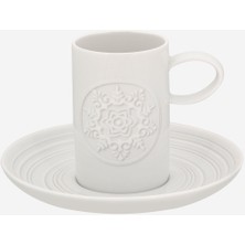 Vista Alegre Ornament Beyaz Porselen Kahve Fincanı 100 ml