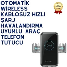 HZL Premium Otomatik Wireless Kablosuz Hızlı Şarj Havalandırma Uyumlu Dönebilen Araç Telefon Tutucu
