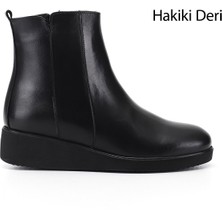 Gönderi(r) Kadın  GKZB134M1681 Fermuarlı Dolgu Topuklu Hakiki Deri Bot