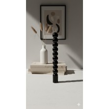 Maison Avf Siyah Bubble Sütun Dekoratif Şamdan Mum