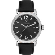 Daniel Klein DK.1.13798-1 Takvim Göstergeli 5 Atm Suya Dayanıklı Deri Kordonlu Siyah Erkek Kol Saati