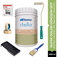 Altınmakas Bianca Stella 1000 ml Beyaz Mutfak Dolabı ve Vestiyer Boyama Seti 6 Parça