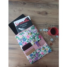 TUYLUTUKKAN Çiçekli Çıtır Çıtır 20×27 cm 4 Cepli Kitap ve Tablet Kılıfı