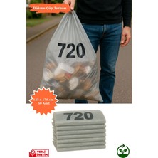 Plas+Plus Şeffaf Dökme Çöp Torbası Kalın Dayanıklı Ev Mutfak Iş Ofis 125X170 cm 50 Adet