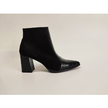 Lucciola Kadın Hakiki Deri Siyah Süet Topuklu Bot