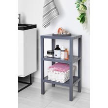 Pazarika 3 Katlı Düzenleyici Plastik Raf Ünitesi Gri, Kitaplık, Banyo, Mutfak Rafı. Ayakkabık Diğer