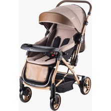 Baby Care Bc 65 Capron Çiftyönlü Bebek Arabası Gold Siyah Z