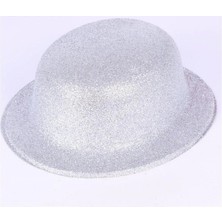 Depozee Gümüş Simli Parti Şapkası