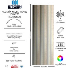 Erzen Door Sonoma Vestiyer Tv Ünitesi Akustik Panel Mdf 100X275