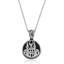 Noip 925 Ayar Gümüş Cami Desenli Gümüş Kolye T5081 (944)