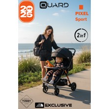 Quard Pixel Sport Yeni Nesil Çift Yönlü Bebek Arabası Siyah