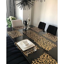 BF Aksesuar Suni Deri Runner Yaprak Desen Gold Renk