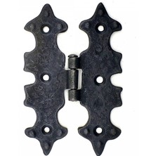 MiraLive Antika Tarz Dekoratif Pirinç Lale Menteşe - 104X77 Mm, Oksit