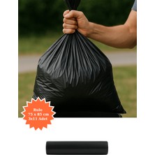 Plas+Plus Siyah Rulo Çöp Poşeti 75X85 cm 3X11 Adet Ev Mutfak Iş Ofis Avantajlı Paket