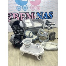 Bebemnas 17 Parça Duffy Yeni Doğan Bebek Çeyiz Seti Full Set (Mama Sandalyesi-Yürüteç-Park Beşik- Araba)