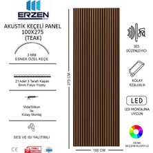 Erzen Door Teak Vestiyer Tv Ünitesi Akustik Panel Mdf 100X275