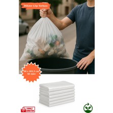 Plas+Plus Şeffaf Dökme Çöp Torbası Kalın Dayanıklı Ev Mutfak Iş Ofis 90X203,5 cm 50 Adet